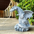 Solar Dragon Garden Statues Outdoor Lights Watering Decor, Resin Dragon Figurine with 30 LED String Lights Lawn Patio Balcony Art Decoration,Housewarming, Birthday,Mothers Day Mom Gifts - Image 3