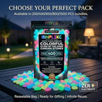 Colorful Glow-in-the-Dark Garden Stones, Rainbow Luminous Pebbles for Outdoor Walkway Patio Lawn Yard Landscaping, Glowing Stepping Rocks for Garden Path Fish Tank Aquarium Decor (1000, Green) - Image 4