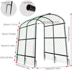 unho 63inch Garden Trellis Arch: for Climbing Plants with Net Metal - Image 2