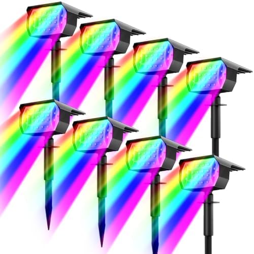 nipify Solar Spot Lights Outdoor Color Changing, Halloween RGB Spotlights by Nipify