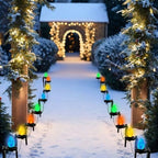Suzile 50 Pcs Christmas Plastic Light Stakes 9.5'' Tall Xmas Yard Stakes - Image 6