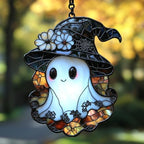 Cute Witch Ghost Acrylic Suncatcher by AVAGAN