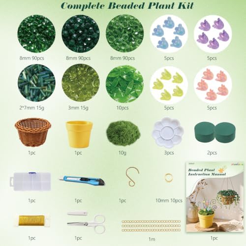 Ohanniewa Beaded Plant Kit with Suncatcher Beads, Tulip Beads, Decor Gift - Image 2
