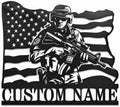 Personalized Army Soldiers Metal Signs Custom Military Metal Wall Art Patriotic American Flag Wall Decor Personalized US Military Army Gifts Veterans Day Gifts by HZYCYYFC