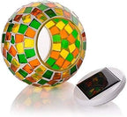 Waterproof Color Changing Table Lamp, Solar Powered Mosaic Glass Ball LED Garden Lawn Night Light Lamps, Party Lights for Home,Yard, Indoor,Outdoor Decoration Lights (Orange+Yellow+Green) - Image 6