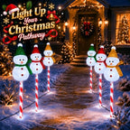 Snowman Solar Christmas Decorations Outdoor, Solar Pathway Stake Lights - Image 6