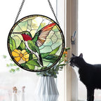Hummingbird Stained Glass Window Hanging Suncatcher,Gifts for Women 15" - Image 2