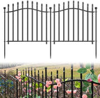No Dig Garden Fence 24" H x 22.5'L Decorative Yard Dog Outdoor Panels by Bilibompa