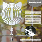 4Pack 10 inch Sublimation Wind Spinner Blanks 3D Aluminum Metal Wind Sculpture Kinetic Spinners for Yard and Garden Indoor Art Ornaments Hanging Decoration (Cat) - Image 3