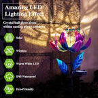 Outdoor Garden Decor Solar Spinners Lights - Metal Wind Spinner Solar Lights for Yard, Patio, Garden Lawn Oranments - Image 2