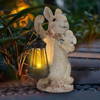 Outdoor Lighted Solar Garden Statues Rabbit Lights - Image 7
