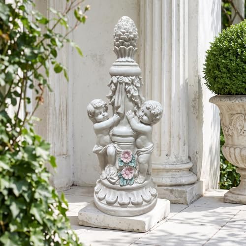 27.95" Climbing Children Garden Statue Magnesium Oxide Outdoor Decor by Unknown