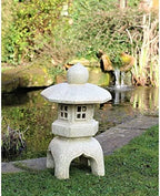 Buddha Statue,Japanese Pagoda Solar Light Garden Statue Japanese Buddha Sculpture Lantern Zen Decor,White - Image 4