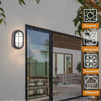 WISBEAM 2 Pack LED Bulkhead Light, Outdoor Bulkhead LED Wall Light, Dimmable, 6W Replace 60W, 450 Lumen 3000K Daylight White 80CRI, Water-Proof, ETL Rated - Image 4