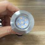 Low Voltage LED Deck Lighting Kit Stainless Steel 1W Waterproof Outdoor Yard Garden Decoration Lamps Landscape Pathway Patio Step Stairs LED In-ground Lights Silver Border(20pcs,Blue) - Image 4