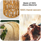 6-Pack Boho Rattan Lamp Shades - Cylinder Shade Natural Wicker Lampshades - Image 4
