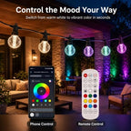 50FT G60 Smart Outdoor String Lights, RGBW Color Changing Patio Lights - Image 3