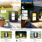 11" Solar Lanterns Outdoor Waterproof Outdoor Desk Lamp with Remote - Image 3