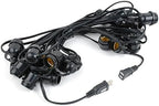 Novelty Lights 37.5 Feet, 25 in Line E26 Sockets, S14 Patio String Lights - Image 4