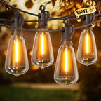 Brightown Outdoor String Lights, 150FT 47+2 LED ST38 LED Patio Lights Shatterproof, Dimmable IP65 Waterproof Connectable Hanging Outdoor Light for Backyard, Porch, Deck, Balcony by Brightown