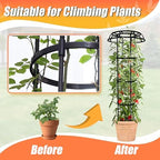 65 Inch Garden Trellis for Climbing Plants Outdoor, Mushroom Top Trellis for Potted Plants, Vines, Roses, Clematis, and Vegetables, Plant Trellis Support 1 Pack - Image 5