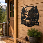 Personalized Cabin Metal Sign, Custom Family Name Rustic Wall Art for Cabin, Custom Campsite Wall Decor, Mountain Trail Art, Family Camper Sign, Rustic Cabin & Lodge Decor for Dock, Deck, Entryway - Image 5