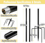 Heavy Duty Wind Spinner Replacement Pole, 48"/72" Adjustable, 5-Prong Base - Image 7