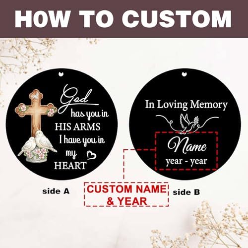 Custom Sympathy 32" Wind Chimes for Loss of Mom Dad with Pigeon - Image 3