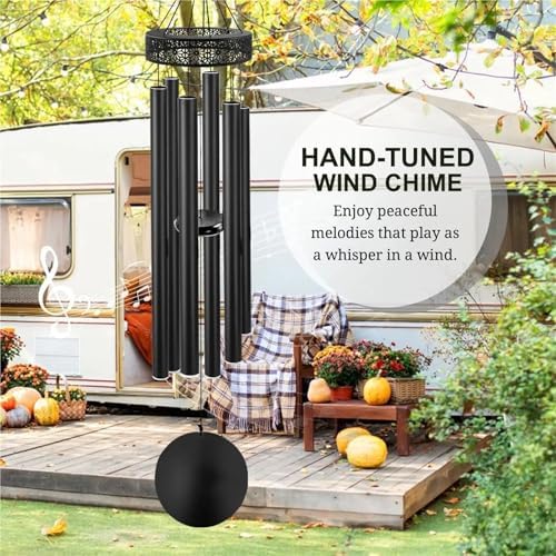Wind Chimes for Outside Deep Tone Large with 6 Heavy Tubes, Memorial Outdoor for Outdoor, Garden(Bronze) - Image 3