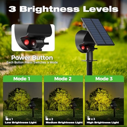 nipify Solar Spot Lights Outdoor Waterproof, Landscape Spotlights - Image 3