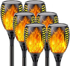 Solar Torch Lights with Flickering Flame Larger Size Solar Flame Lights by SANJICHA