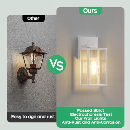 WIHTU Outdoor Front Porch Light Wall Mount, Exterior Lighting Fixture 1Pack - Image 5