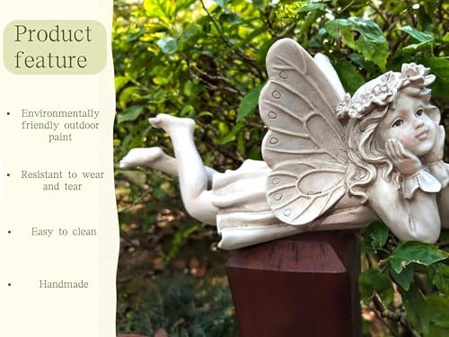 MeritMode Fairy Garden Figurines - Angel Statue with Butterfly - Image 3