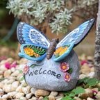 Yiosax-Garden Statue Butterfly Decor-Solar Outdoor Butterfly Light-Butterfly Figurine Decoration for Patio,Balcony,Yard,Lawn Ornament Garden Gift Women Mom - Image 2