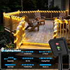 Total 104FT 240LED Solar Rope Lights Outdoor Waterproof, Warm White - Image 2