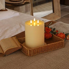 3 Wick Extra Large Flameless Candles, 6"x8" Flat Battery Operated Candles - Image 5
