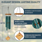 Woodstock Chimes Encore Collection, Chimes of Polaris, 22'' Verdigris Wind Chimes for Outdoor, Patio, Home or Garden Décor (DCV22) - Image 4