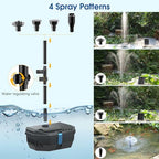 NFESOLAR 20W Solar Water Fountain Pond Filter with 120 GPH Water Pump - Image 3