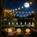 GPATIO Outdoor String Lights, 100FT ST38 Bulbs Shatterproof Patio Lights, Waterproof Dimmable Outside Hanging Light, Connectable LED Outdoor Lights for Backyard, Porch, Party, Garden, Home Decor - Image 6