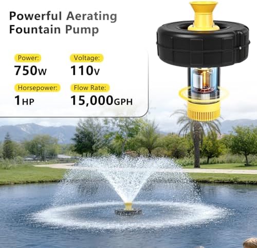 1HP 110V Floating Pond Fountain Aerator - Image 3
