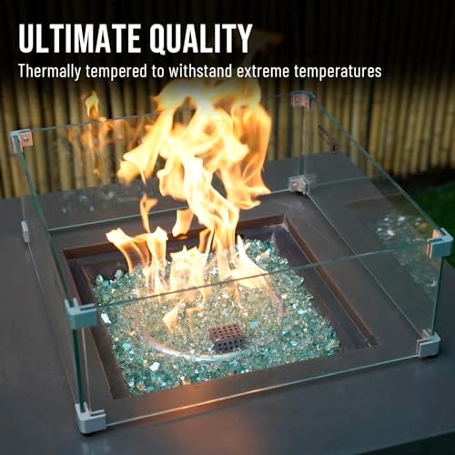 Skyflame 10LB Fire Pit Glass, 1/4-Inch Light Green Tempered Fireglass - Image 5