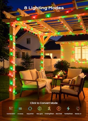 Minetom 4PC 160FT Christmas Outdoor Solar String Lights Waterproof 400 LEDs - Image 3