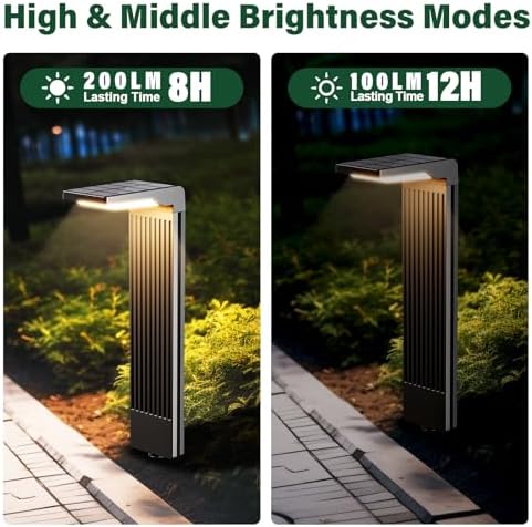 COXSENI Solar Pathway Lights Outdoor Warm/Cool White, 6Pack - Image 5