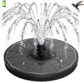 3.5W Solar Fountain with 2000mAh Battery - Work On Cloudy Days - Upgrade Glass Panel Solar Bird Bath Fountain, Hummingbird Water Feature Pump with 7 Nozzles, 4 Fixed Pipes for Garden, Pool by GAIZERLSolarBirdBathFountain
