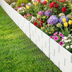 10 Pcs - Landscape Edging Faux Stone Garden Edging Border,17FT,7 in Tall Decorative Stone-Look Garden Border for Flower Bed Edging,Lawn,Landscaped Yard,Trees and Gardens,White - Image 6