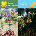 Solar Hummingbird Rain Gauge Outdoor with 6 Inch Glass Tube - Image 4