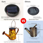 VOOKRY Solar Lights Outdoor Decoration, Large Retro Hanging Metal Solar Watering Can Lights Waterproof Sunflower Garden Decor Outside for Yard Lawn Patio Porch, Birthday Gifts for Women Mom Grandma - Image 4