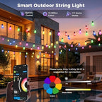 CDN Outdoor String Lights 80FT, RGBW Smart Patio Lights with 30 LED Bulbs - Image 2