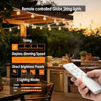 G40 Outdoor String Lights 150FT with 150+6 Bulbs,Remote & Dimmer Included - Image 4