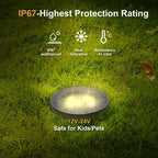 Low Voltage Landscape Well Lights, Outdoor LED Ground Lights for Garden, Lawn, Backyard, Patio Walkway (3.7Inch 8Pack) Black 3000k Warm White - Image 3